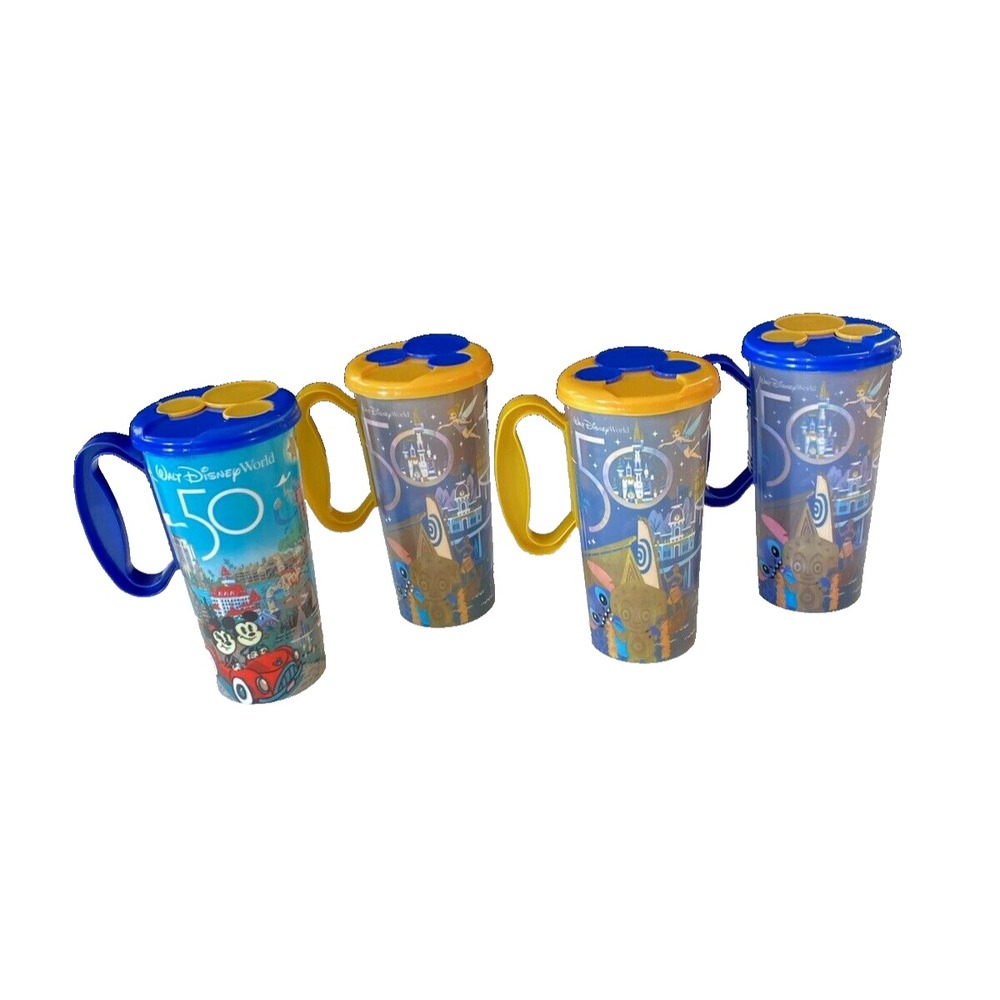 Disney‎ World Parks 50th Anniversary 14 oz Refillable Cups Tumbler Resort Mickey